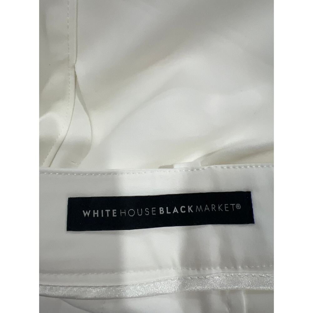 White House Black Market Size 4 White 5” Tailored Shorts Side Slits Pockets - Picture 7 of 14